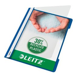 Snelhechter Leitz Standaard A4 gerecycled PP blauw