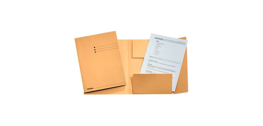 Dossiermap Esselte 275gr 3kleppen beige - pak van 50