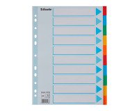 Colored A4 divider Esselte insert with 10 neutral multicolored tabs - 1 set