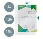 Chemise coin plastique Leitz A4 polypropylène 13/100e transparente incolore - Paquet de 100