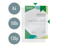 Plastic Corner Shirt Leitz A4 polypropylene 13/100th transparent colorless - Pack of 100