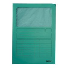 Chemises coin papier avec fenêtre Leitz A4 160 g - Paquet de 100