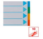 Intercalaire A4 carte lustrée Esselte 10 onglets neutres multicolores - 1 jeu