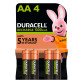 Duracell Rechargeables - Pack of 4 AA/HR6 1.2V rechargeable batteries