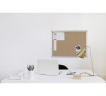 Tableau en liège AYDA, cadre alu, 600 x 450 mm