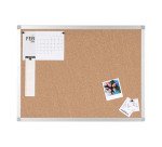 Tableau en liège AYDA, cadre alu, 600 x 450 mm