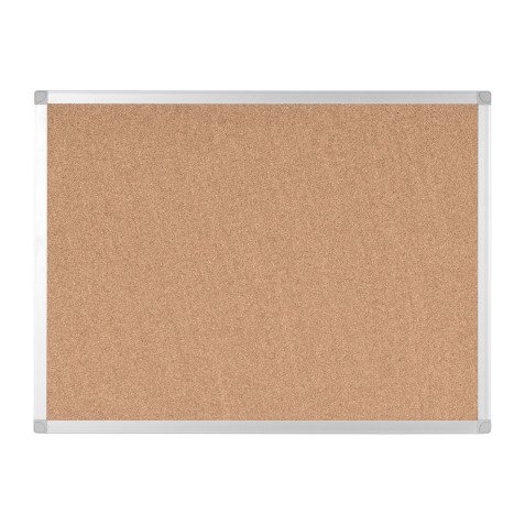 Tableau d'affichage en liège Ayda de Bi-Office, cadre en aluminium, 60 x 45 cm