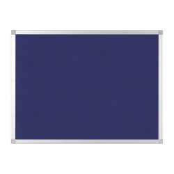 Tableau d'affichage en feutre bleu Ayda de Bi-Office, cadre en aluminium, 60 x 45 cm