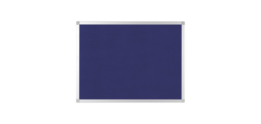 Tableau d'affichage en feutre bleu Ayda de Bi-Office, cadre en aluminium, 60 x 45 cm