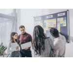 Tableau en feutre 'Maya', 900 x 600 mm, bleu