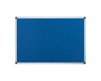 Tableau d'affichage en feutre Maya de Bi-Office, surface en feutre bleu, cadre en aluminium, 90 x 60 cm