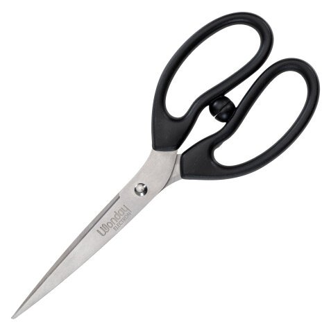 Pair of scissors for right-handed people with sharp edges 21 cm black