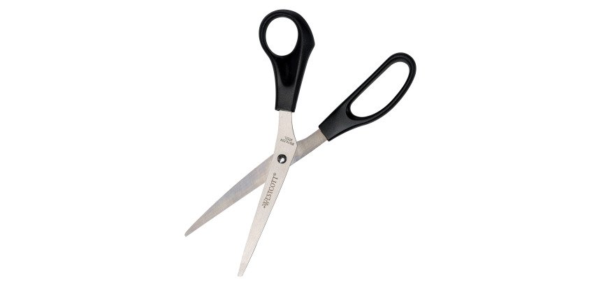 Ciseaux droitiers bouts pointus 21 cm noirs