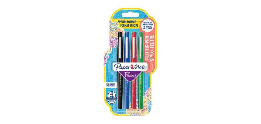 Penne con punta sintetica Paper Mate Flair Original assortiti 4 unità