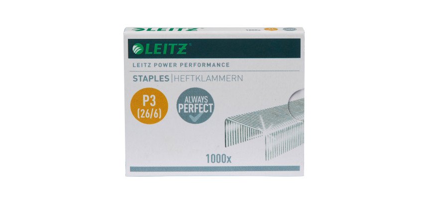 Agrafe Leitz P3 Power Performance 26/6 galvanisée - Boîte de 1000