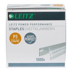 Agrafe Leitz P3 Power Performance 24/6 acier - Boîte de 5000