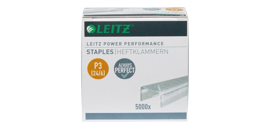 Agrafe Leitz P3 Power Performance 24/6 acier - Boîte de 5000