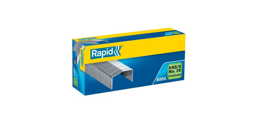 Agrafe Rapid RK8/6 galvanisée - Boîte de 5000
