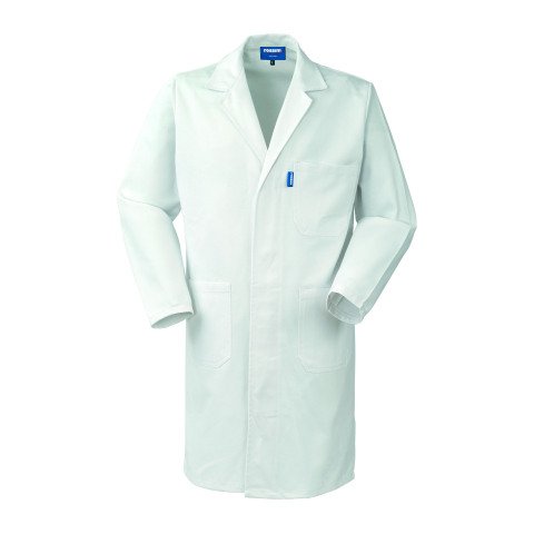 Bata de trabajo para hombre 100% algodón blanco - talla XXL