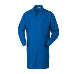 Werkblouse voor heren van blauw gemêleerde stof
