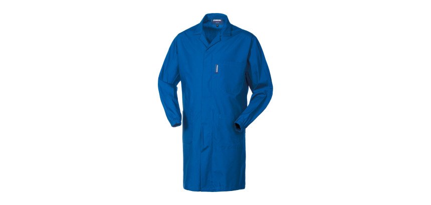 Blouse de travail homme en tissu mélangé bleu