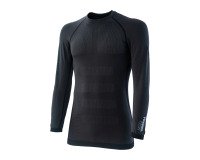 Thermoregulating long-sleeved black t-shirt