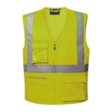 Gilet haute visibilité Executive à zip jaune