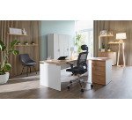 Chaise de bureau IZY tissu et maille - avec accoudoirs, appui-tête et soutien lombaire - Mécanisme Synchrone - Pieds aluminium