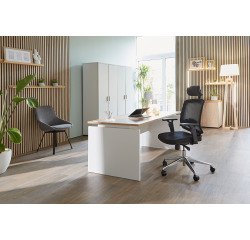 Scrivania Intuitiv' 160 x 80 cm rovere bianco