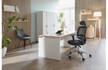 Scrivania Intuitiv' 160 x 80 cm rovere bianco