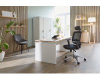 Scrivania Intuitiv' 160 x 80 cm rovere bianco