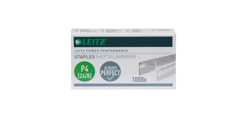 Agrafe P4 Leitz Power Performance 24/8 galvanisée - Boîte de 1000