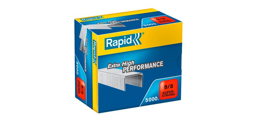 Agrafe Rapid 9/8 Super Strong galvanisée - Boîte de 5000