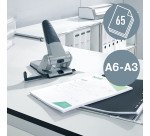 Perforateur gros travaux 2 trous Heavy Duty 5180 Leitz - Capacité 65 feuilles