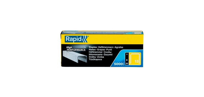 Agrafe Rapid 13/8 galvanisée - Boîte de 5000