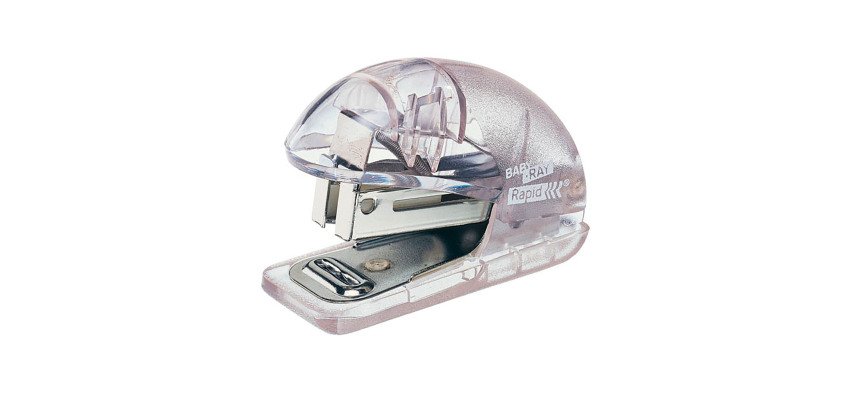 Mini agrafeuse de bureau Rapid Baby Ray F4 - Agrafes 24/6 et 26/6 - Capacité de 10 feuilles