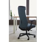 Chaise de bureau LECAR tissu chiné - accoudoirs 3D, appui-tête, réglage profondeur d'assise et soutien lombaire - Mécanisme Synchrone - Pie