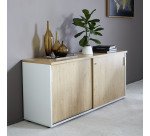 Bahut H 72 x L 160 cm chêne clair Eden