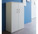 Armoire mi-hauteur bois H 136 x L 80 cm avec portes battantes - Arch