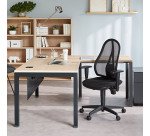 Bureau d'angle Arko L 160 x P 160 cm piètement métal