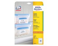 Etichette bianche in carta specifiche per freezer Avery 63,5 x 33,9 mm, adatte a stampanti Laser e Inkjet