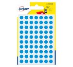 Etichette autoadesive tonde Avery blu diam. 8 mm 70 etic/foglio 420 etich/pacco