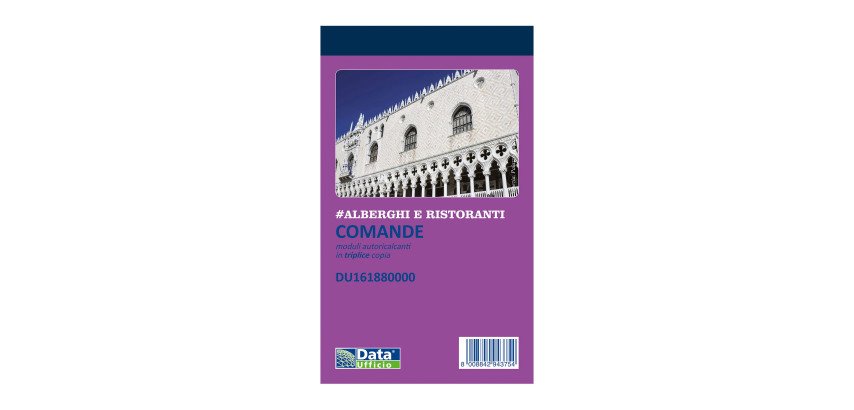 Blocchi comande ristorante Data Ufficio 3 Copie Bianco rigato non perforato 10 x 16,8 cm carta 10 unità
