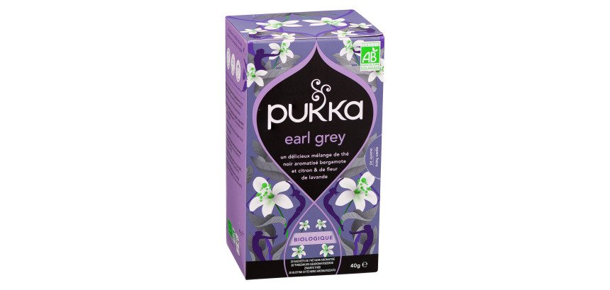 Thé noir Gorgeous Earl Grey Bio Pukka - Boîte de 20 sachets