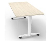 Foldable table white legs open dimension depth 80 x height 73,5 cm
