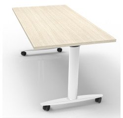 Foldable table white legs open dimension depth 80 x height 73,5 cm