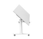 Foldable table white legs open dimension depth 80 x height 73,5 cm