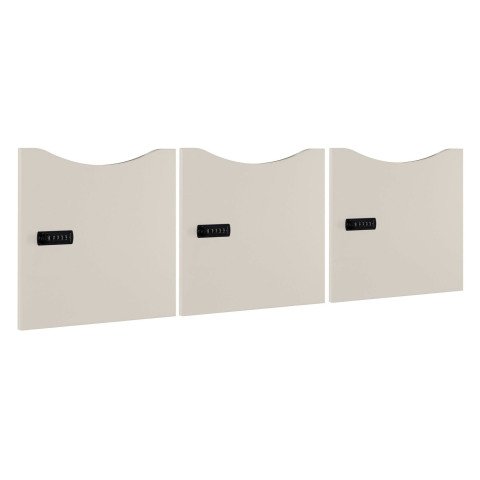 Juego de 3 puertas Lockers - gris perla