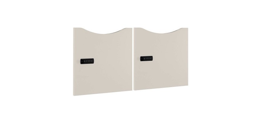 Lot de 2 portes laquées Lockers - serrure à code