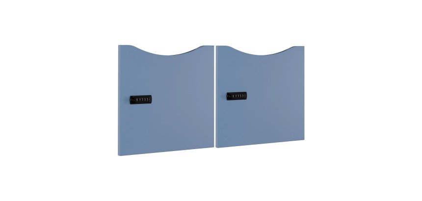 Lot de 2 portes laquées Lockers - serrure à code